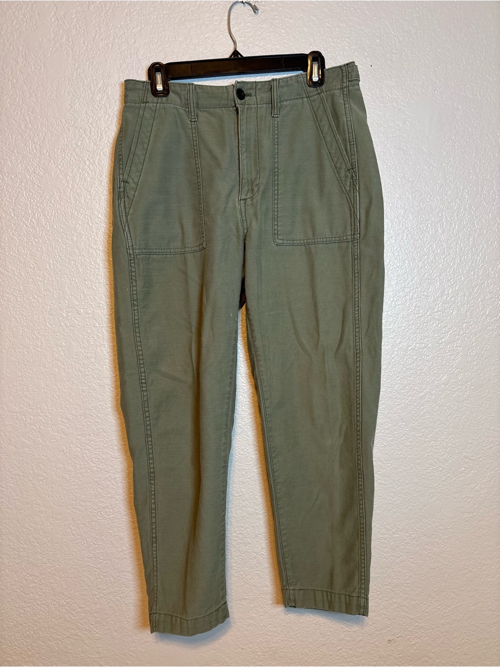 Madewell Griff Tapered Fatigue Cargo Pants Olive Green Size 26